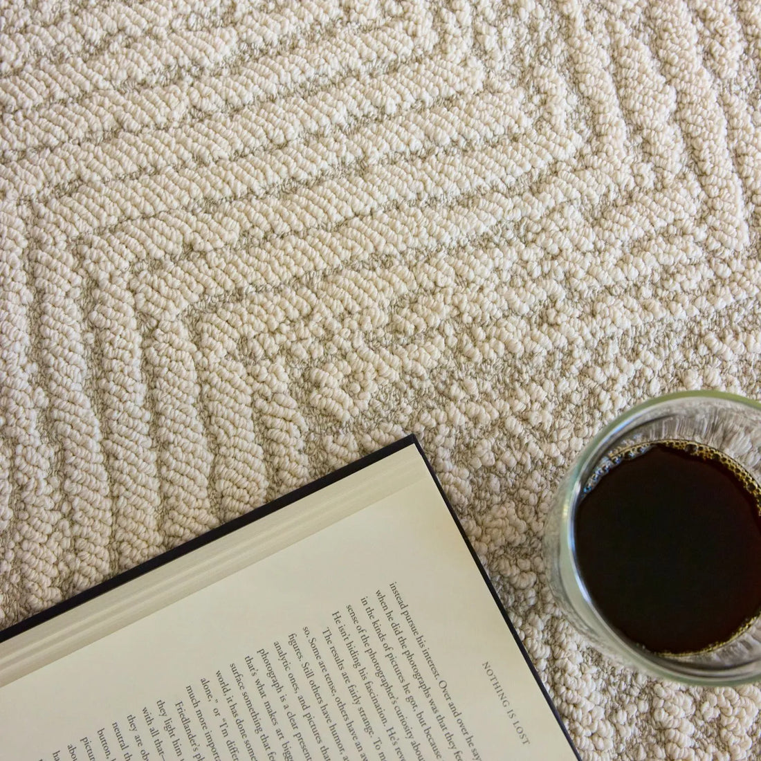 Close-up detail of a neutral Groundstory rug