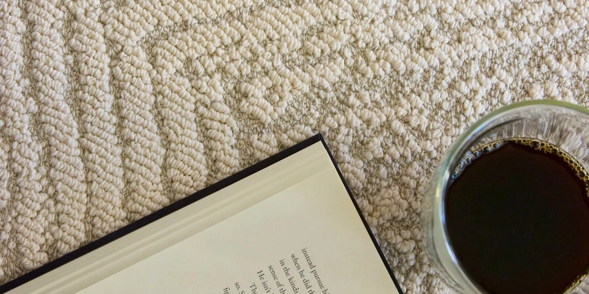 Groundstory rug styled in a hobby room
